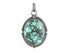 Sterling Silver Natural Turquoise Artisan Pendant, (SP-5965)